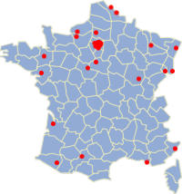 Francia - Le città delle sommosse nel 2005
