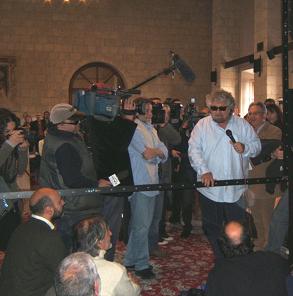 Beppe Grillo a colloquio con gli scioperanti della fame