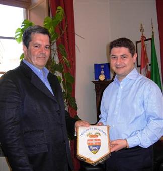 Raniero Bernardini e il Presidente della Provincia di Viterbo Alessandro Mazzoli