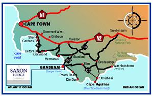Percorso Cape Town-Gansbaai -Saxon Lodge-