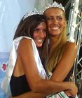 L'abbraccio tra Miss Lazio e Miss Roma