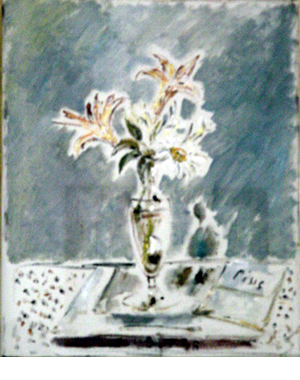 Filippo De Pisis Vaso di fiori - 1948 - Olio su tela mm 605x505
